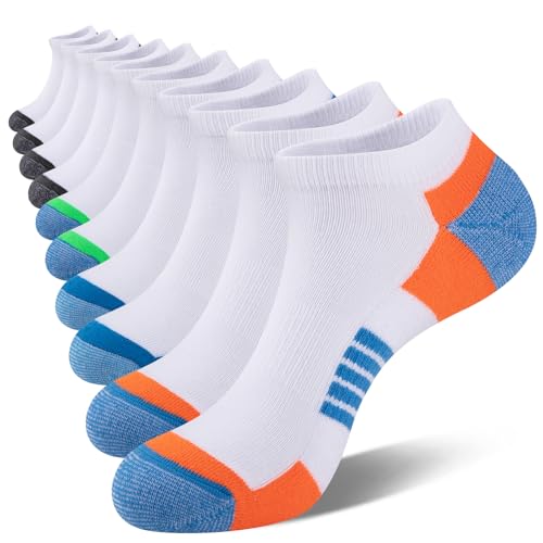 Image of COOVAN 10 Pairs Mens Ankle Socks Men 10 Pack Low Cut Comfort Cushion Casual Socks