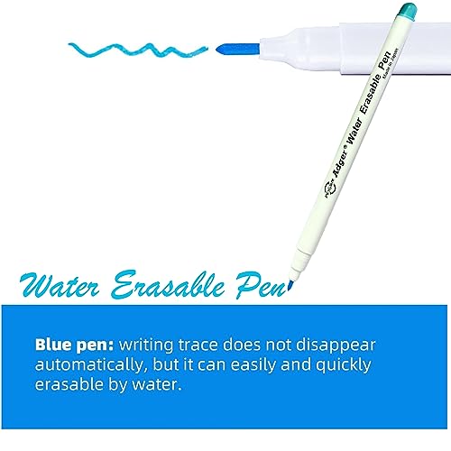 Image of Aakriti Disappearing Extra Fine Ink Pen Water Soluble Pens Fabric Markers Pens, Water Erasable Pens For Sewing Art Diy Tracing Embroidery Supplies (2 Pcs)