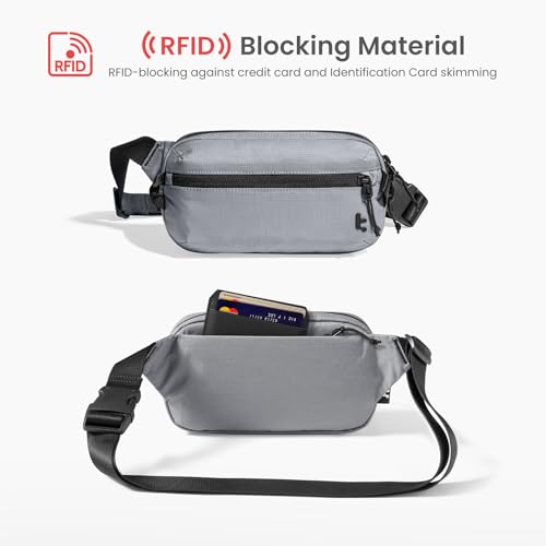 Image of tomtoc 1.5L-3.5L Sling Bag with RFID Blocking, Crossbody Chest Pack for Men Women, Water-Resistant Bag for Travel and Daily