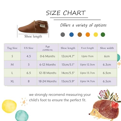 Mepiq Baby Moccasins Crawling Shoes With Rubber Sole, Soft Leather Slippers Anti-Slip Infant Toddler First Walking Shoes For Boys Girls thumb #5