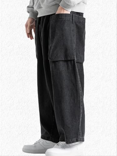 GAOJU Baggy Jeans for Men Wide Leg Hip Hop Jeans Streetwear Loose Fit Denim Pants Oversized Skateboard Pants3