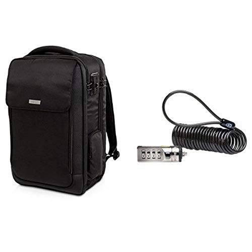 Kensington SecureTrek 17-Inch Laptop Backpack & Kensington Portable Combination Laptop Lock