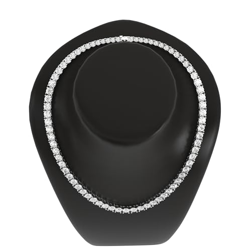 4-Prong Round Tennis Necklace – Elegant & Timeless, 18 ", 5.00-25.00 CT4