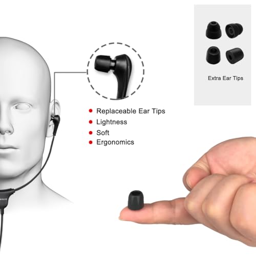 Image of SIMOLIO Wired Transcription Headsets with Microphone & Volume Control,3.5mm