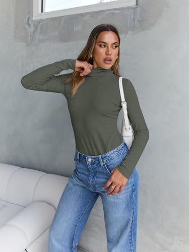 Image of Trendy Queen Women's Turtleneck Long Sleeve Shirts Basic Underwear Tops Winter Clothes 2026
