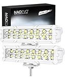 NAOEVO 6 Inch LED Boat Lights, 50W 4000LM Spot/Flood Pontoon Dock Deck Lights, LED Pods for Boat, Truck, ATV, UTV, Golf Cart, 2-Pack (White)
