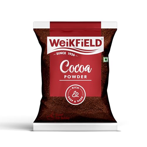 Image of Weikfield Cocoa Powder 1 kg Pouch| Low Fat Rich & Decadent Pure Cocoa Powder| Unsweetened Dark Cocoa for Baking, Desserts, Smoothies, Brownies, Hot Chocolate & Cakes