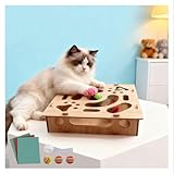 【Adatto a gatti attivi di tutte le età】Questo scatola per lima per unghie per gatti la curiosità felina. È anche possibile aggiungere croccantini o snack liofilizzati alla scatola rompicapo, rendendo il momento del gioco più coinvolgente e interattivo.