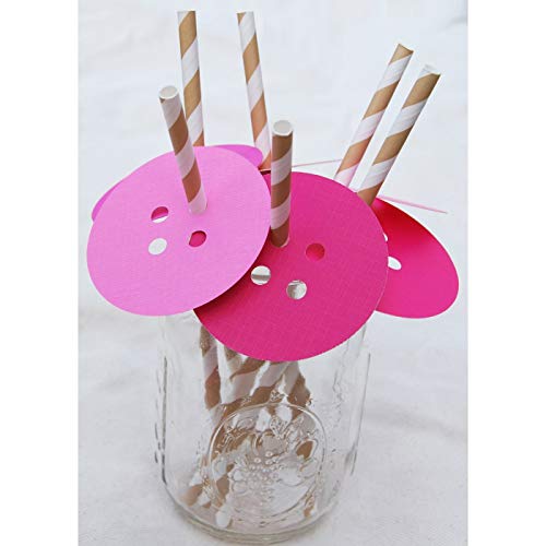 Button Straw Toppers Handmade Products
