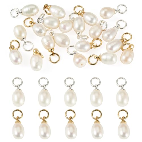 Perles de culture naturelles et boucles laiton pour réparer et créer des bijoux