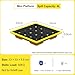 PPOIUYK Spill Tray - Chemical-Resistant Bund Containment Tray with Removable Grid, Easy to Clean for Oil Drums, Laboratory & Industrial Use, 33 x 33 x 5.8 cm