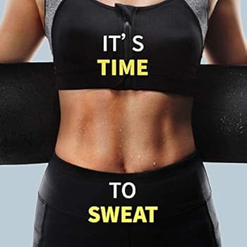 BLACKROX Trimm Your Waist Fitnessgürtel Vergelijkingswinnaar Dames & Heren, Schwitzgürtel voor vetverbranding, Premium Fitnessriem Verstelbare sauna buikweggürtel om af te vallen, zwart, L
