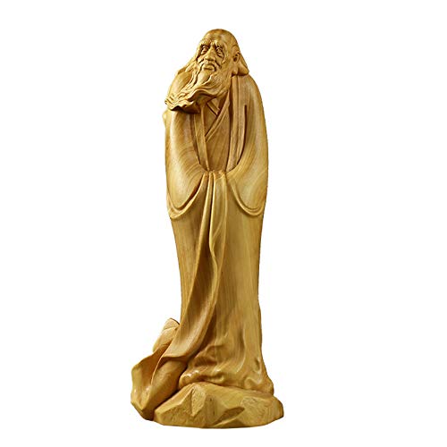 FDGDHH Sculpture Statueboxwood Carvings, Home Furnishings, Crafts, Gifts, Collectibles, Characters Lao Tzu