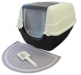 PETGARD XXL Katzen-Klo Orlando inkl. Matte - Tier-Toilette - Hauben-Toilette - Haustier-Klo - Katzen-Toilette für große Katzenrassen - 70x57x46 cm