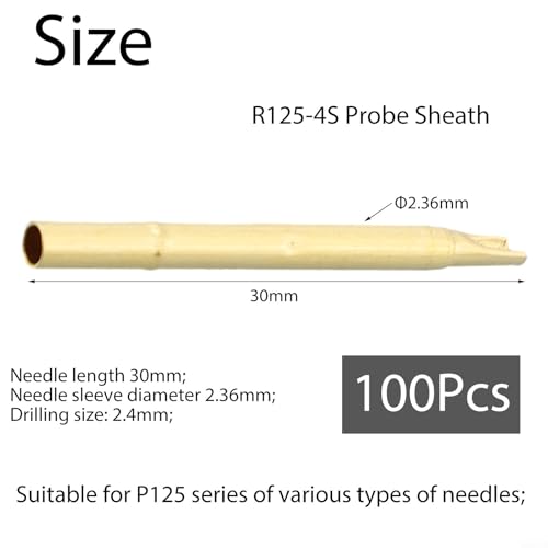 Image of Spring Test Probe Receptacle Tool For Various PCB Testing Needs, Metal Insulated Needle Round Head Pogo Pin Probe Test Tools PCB Testing(R125-4S)