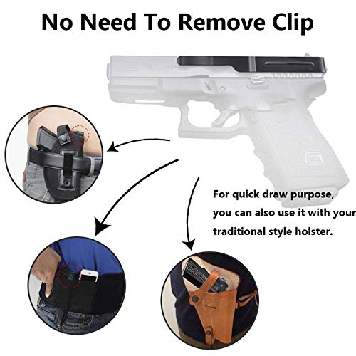 Zoekim Gun Belt Clip For Glock Concealed Carry, Low Profile Slim Gun Holsters Fits Gen 1-4 Models 17, 19, 22, 23, 24, 25, 26, 27, 28, 30S, 31, 32, 33, 34, 35, 36 And 41 #TOP3