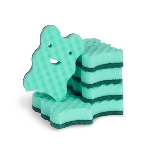 Image of Odor Resistant Dual Sided Heavy Duty Multipurpose Scrub Sponge 6 Pieces