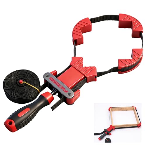 SEDY 13 ft. Belt Band Clamp Strap Clamp for Woodworking Quick Release Frame Clamps with 90-Degree Corner Pieces