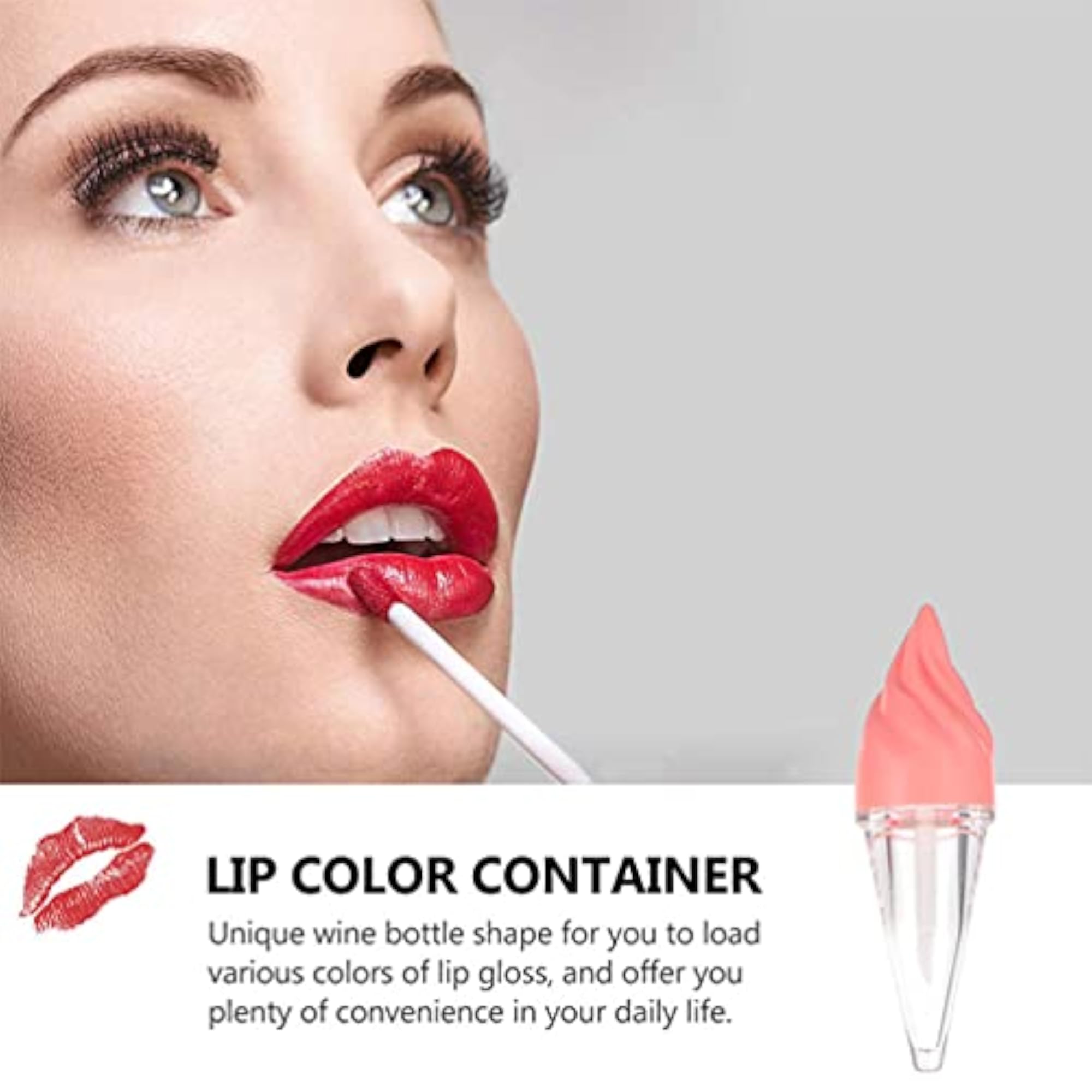 12Pcs Empty Lip Gloss Tubes Ice Cream Shaped Clear Containers
