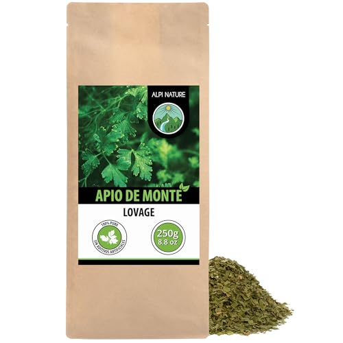 Alpi Nature Apio de Monte Seco 250g, Levístico Frotado, Especia para Cocinar y Condimentar