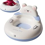 PVC Schneerodelschlauch | 34x87 cm Winter Aufblasbarer Rodelspaß mit Griffen, Schneeschlauch für Garten, Park, Rasen, Spielplatz, Hof, Hänge | Luftpumpe Nicht enthalten