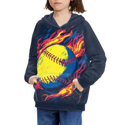 Kids Pullover Hoodie for Boys Girls - Graphic Print Sweatshirt Soft Long Sleeve for School Streetwear 6-16 Year3