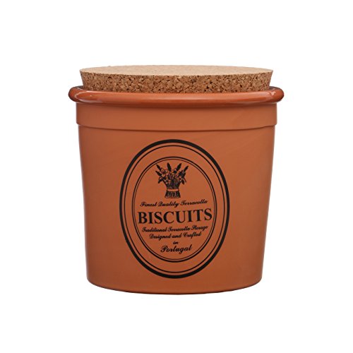 Premier Housewares Porto Biscuit Canister Natural Terracotta, Orange