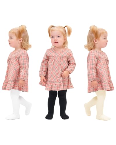 Image of Stelle Toddler Girls Tights Baby Cable Knit Stockings Thick Cotton Legging