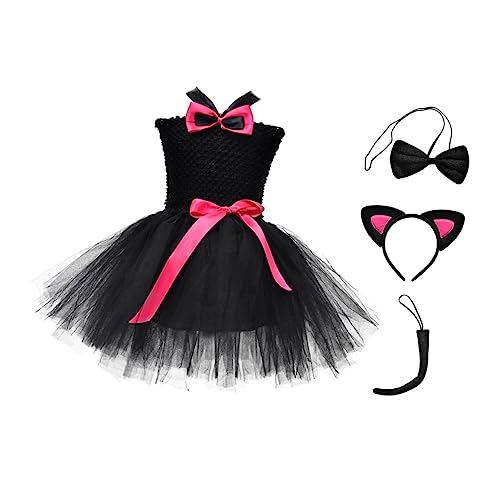 PACKOVE 1Juego Tutu de Halloween Niñas Disfraz de Cosplay Escolares Cumpleaños y Baile