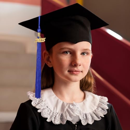 Borlas de graduación 2025 azul ifundom de fibra sintética para gorros y colgantes 4