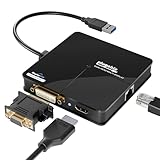  Plugable Technologies Usb3-3900dhe Replicatore Di Porte E Docking Station Per Laptop Nero (plugable Usb 3.0 Universal Mini Dock)