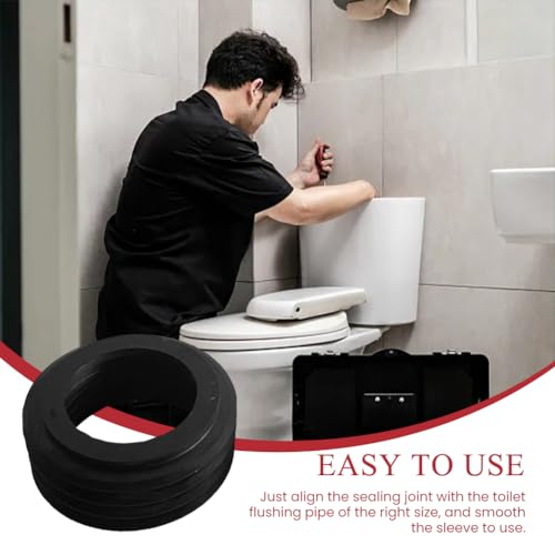 2PCS Toilet Drain Seal Flush Pipe Connector Rubber Sleeve Seal for