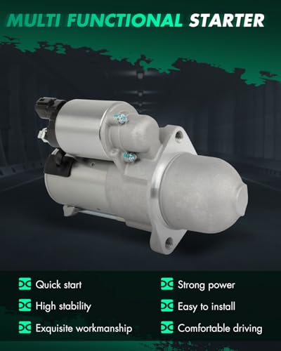 Image of SCITOO Starter Motor fit for Hyundai for Genesis Coupe 2.0L 2010-2013,for Hyundai for Sonata 2.4L 2006-2009,for Kia for Forte 2.0L 2010 Replacement Starter 17989