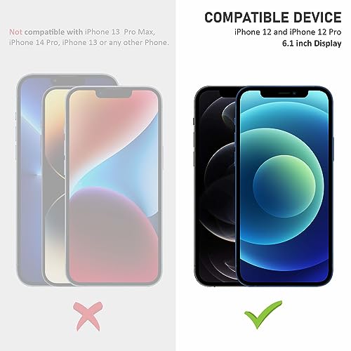 Image of SupCares Privacy Tempered Glass for iPhone 12 and iPhone 12 Pro (6.1 Inch) With Installation Kit | Military-Grade Gorilla Screen Protector | Edge to Edge Coverage | Black