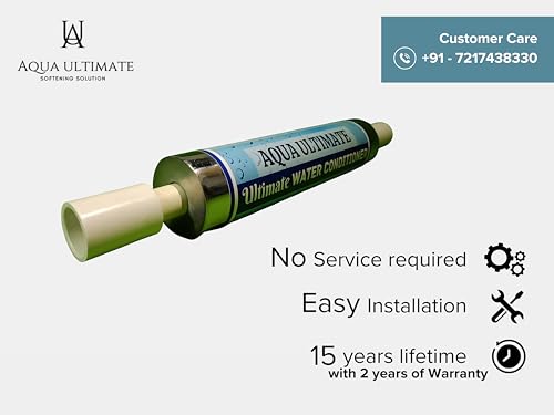 Image of Hard Water Softener /Conditioner (1 inch) 4 and Above Bedroom House | Salt-Free Conditioner for Borewell & Overhead Tank | Whole House Use | Zero Maintenance | 1000 L /hr | Pack of 1