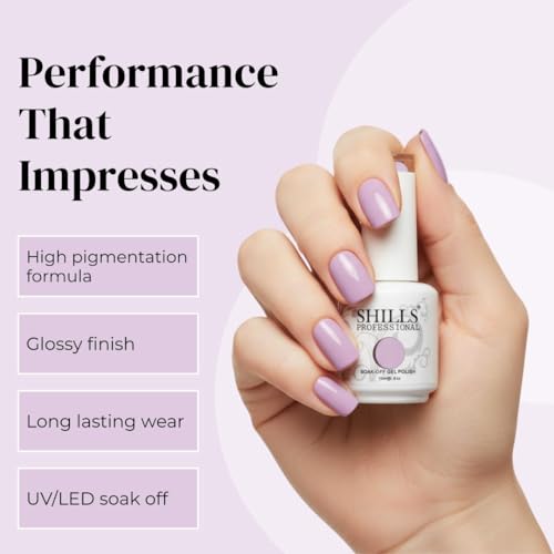 Image of Shills Professional Uv /Led Soak Off Gel Polish (Gel Nail Polish) Glossy Finish Nail Polish Color Shade 02, 15 Ml