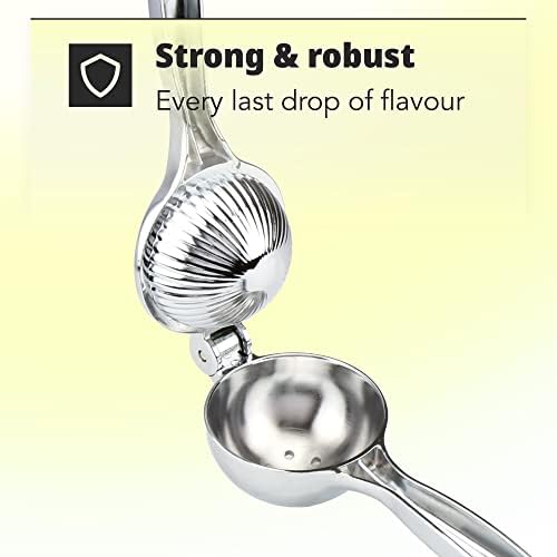 H&S Manual Lemon Squeezer - Heavy Duty - Juice Extractor Single Press Hand Lime Citrus Fruit Juicer