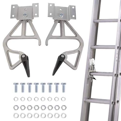 Extension Ladder Locks,Aluminum Rung Lock Kit Extension Ladder Accessories for 28-11 Ladder Parts with Screw Compatible with Werner
