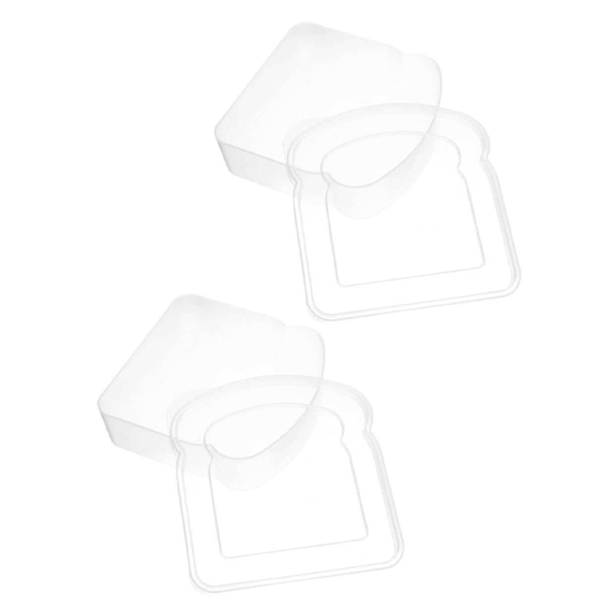 IMIKEYA 10pezzi Scatola Per Pane Riutilizzabile Contenitore Trasparente Per Sandwich e Snack Compatte Per Frigorifero e Conservazione Cibo
