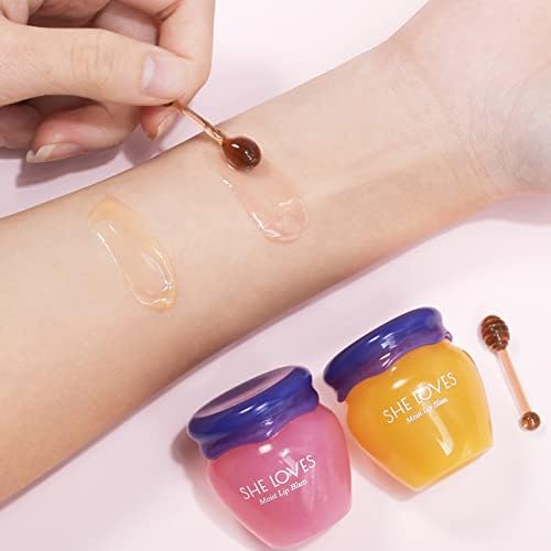 Lip Sleeping Mask, Natural Lip Plumper and Lip Care Serum Honey & Sakura Moisturizing Lip Mask Hydrating & Reduce Fine Lines Lip Enhancer for Fuller, Lip Plumper Gloss, Day & Night Use
