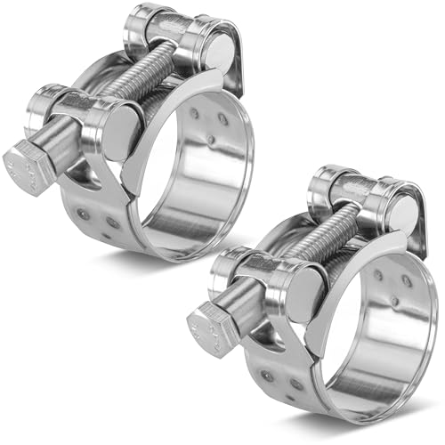 Poppstar 2 Pièces Colliers de Serrage à Boulon en T en Acier Inoxydable, Plage de Serrage 29-31mm, Largeur 20mm, W4