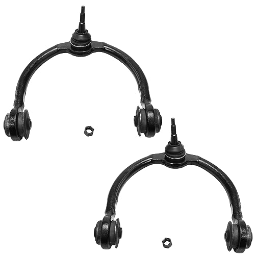 Image of Detroit Axle - 10pc Front End Control Arms Kit for Jeep 05-10 Commander Grand Cherokee, 4 Upper & Lower Control Arms and Ball Joint 4 Tie Rod Ends 2 Boots 2005 2006 2007 2008 2009 2010 Replacement