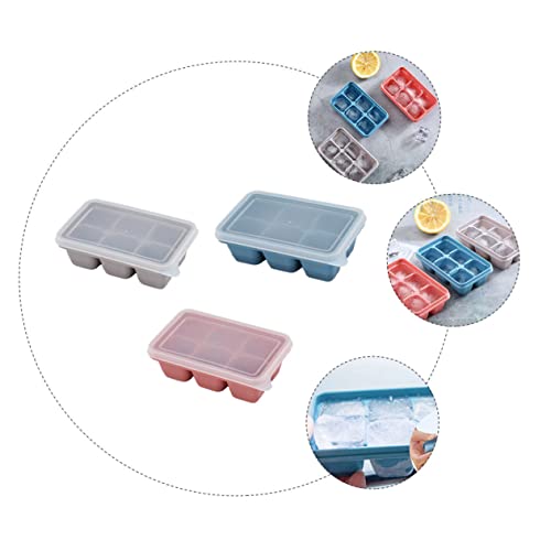 Molde para hielo de silicona 3 piezas con tapa miniatura 3