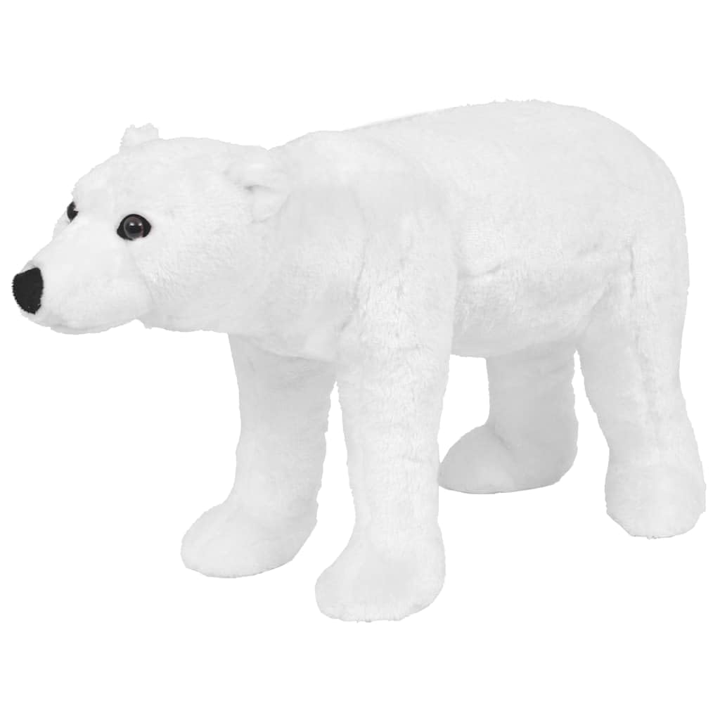 Plüschtier Eisbär Stehend Weiß XXL Kuscheltier für Kinder ab 36 Monaten, weiches Stofftier, ideal als Kuschelfreund, Einschlafhilfe oder Geschenk für Baby, Kleinkind, Mädchen und Jungen