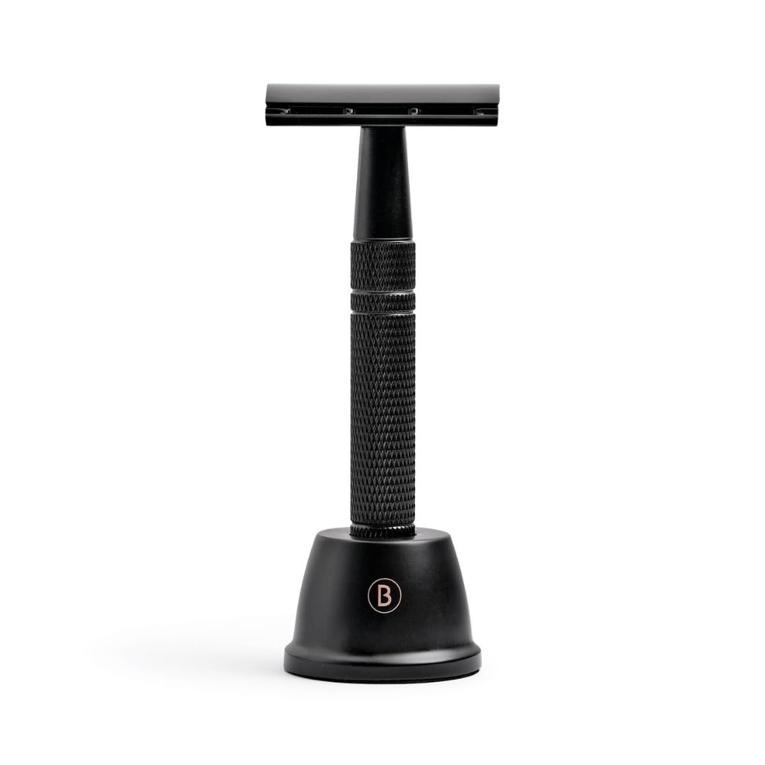 BAKANO LOYAL SAFETY RAZOR-Maquinilla de Afeitar Doble Filo para Hombre. Set de Afeitado Manual. Cuchilla Clasica. Maquinilla Afeitar Hombre. CUCHILLAS Y SOPORTE INCLUIDO