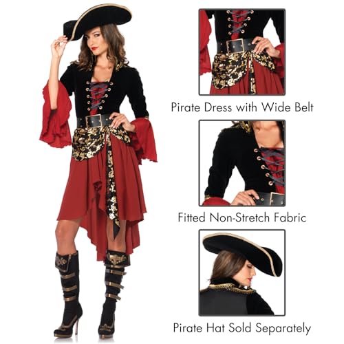 Leg Avenue womens Cruel Seas Pirate Captain Costume Adult Sized Costumes (pack of 1)