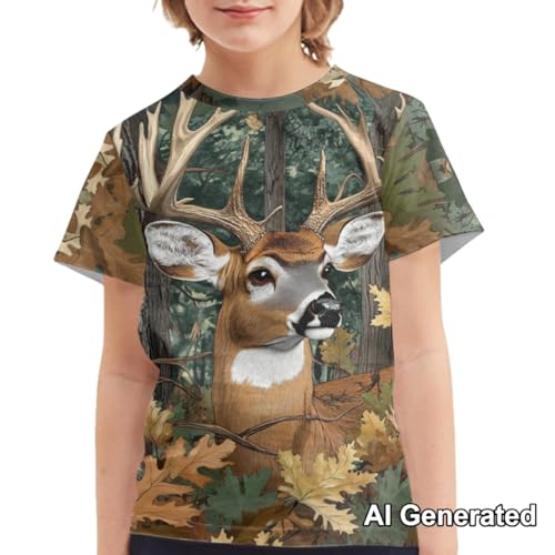 Image of Xhuibop Kids T Shirts for Boys Size 3-16 Girls Short Sleeve Sportswear Active Tops
