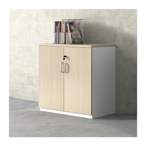 guiling-1986 Caisson de Bureau Classeur en Bois à Double Porte, Armoire de Rangement, Organisateur de données, Armoire d'imprimante, 80cm, classeur de Bureau...