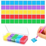 Oukitoymer 100pcs Diamond Painting Glue Clay, Colorful Diamond Art Wax with Storage Box for Beginners Professionals Cross Stitch DIY Crafts Tool Embroidery Supplies Accessories, 2 x 2cm