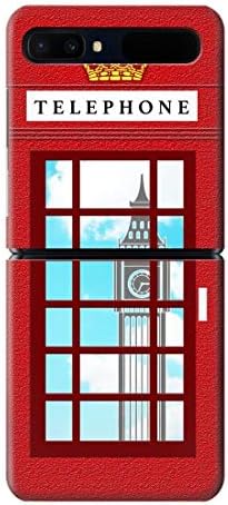 R2059 England Classic British Telephone Box Minimalist Case Cover for Samsung Galaxy Z Flip 5G